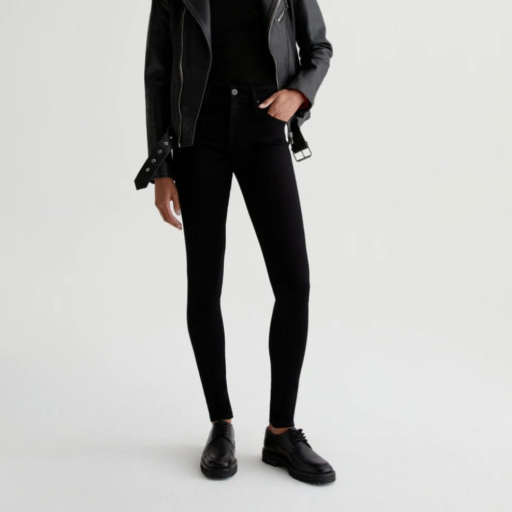 AG The Farrah Skinny - High Rise Skinny - Black - Sz 27